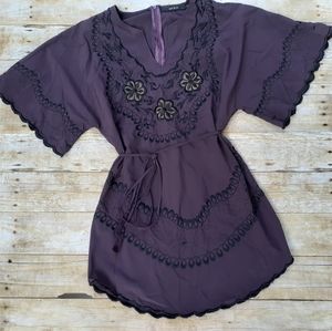 Ark & Co Kimono Dress Size Small Embroidered